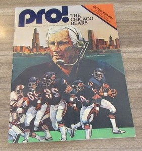 1980 Chicago Bears vs. St Louis Cardinals Program Preseason READ