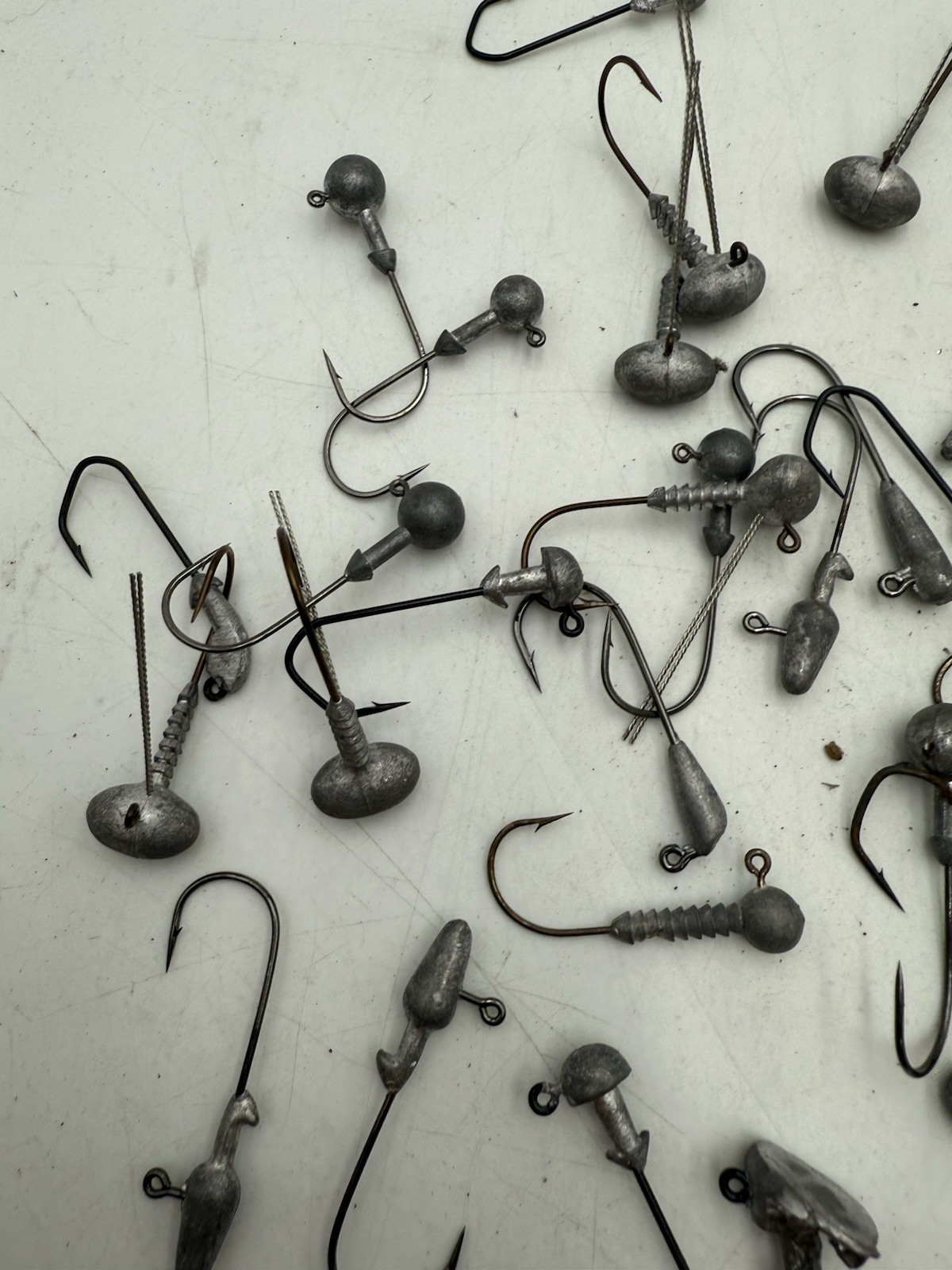 JigHead Hook Lot Weighted Hooks Varity of Sizes HUGE LOT Stand Up Football MORE!