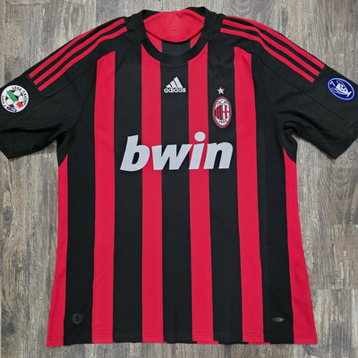 2009 Adidas AC Milan Home Soccer Jersey David Beckham Men M Italy
