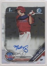 2019 Bowman Chrome Prospect Auto Matt Vierling #CPA-MV Auto 0r4