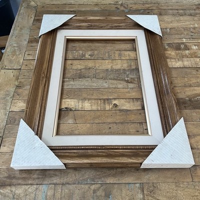 Vintage Rustic Thick Wood Weathered Finish Frame 18'' x 12''