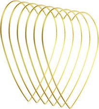 8in Metal Heart Shape Dream Catcher Rings, 6 Pcs for DIY Craft Decor