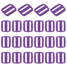 22 Pcs Tri-Glide Slider, 1-1/4 Inch Triglides Slider Buckle for Backpack, Purple