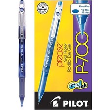 PILOT Precise P-700 Gel Ink Rolling Ball Stick Pens, Fine Point, Blue Ink,
