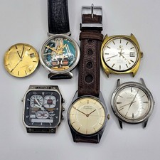 Vintage Mens Watch Lot: Bulova Accutron, Corum, Longines, Eterna (Parts/Repair)
