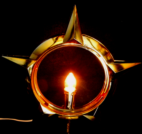 Vintage Bradford Celestial GOLD Christmas Tree Motion Topper Star 1960's Lot 2 - Picture 3 of 7