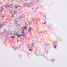 2500pcs 2x3mm Tube Crystal Glass Loose Spacer Beads Lot For Jewelry Making