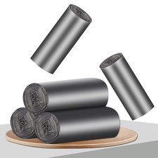 100 Count Small Trash Bags, 10 Liter Capacity, Grey