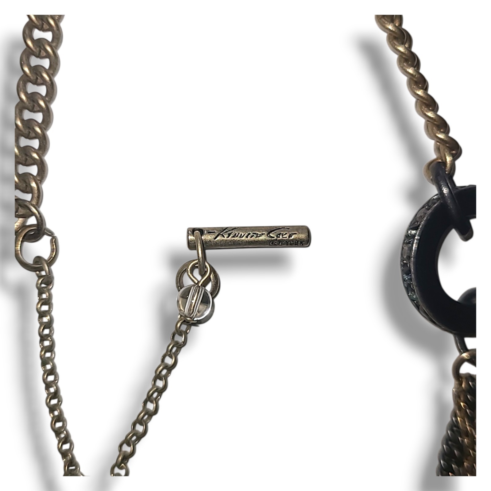 Kenneth Cole Two Tone Multi Chain Statement Neckl… - image 3