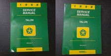 1998 Eagle Talon Oem Factory Service Manual Set Volumes 1 2 Repair Shop