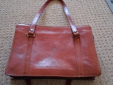 Vintage Vaporetto Leather Handbag  Tan
