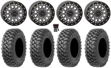 System 3 SB-6 Bdlk 15" Wheels Gm (4+3) 35" Alpha Soft Tires RZR XP 1000 / PRO XP