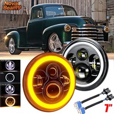 Pair 7 Inch Led Headlights Round Hilo Sealed Beam For Chevy Pickup Truck 3100 Pair 7 Inch Led Headlights Round Hilo Sealed Beam For Chevy Pickup Truck 3100
