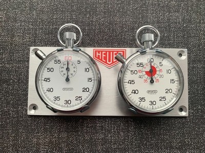Heuer Sportex Stopwatch Set Rally Timer Chronometre Heuer 2