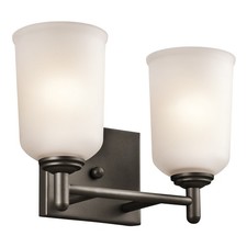 Kichler 45573 Bronze Shailene 12.5"W 2-Light Bathroom Vanity Light