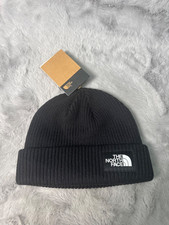 The North Face Beanie Hat Cap Black One Size Salty Lined Knit