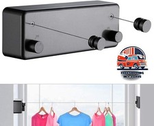tendedero de ropa retractil plegable portatil para exterior interior pared Acero