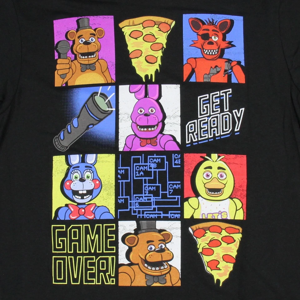 Camiseta Five Nights at Freddy’s para niños con diseño de cuadrícula Foto 2 de 4