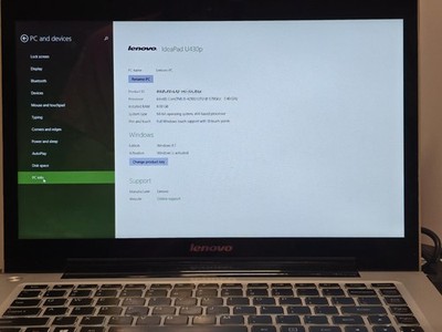 Lenovo IDEA PAD U430P intel-i3 4010 4GB RAM 500HDD