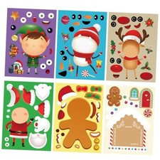 Christmas Stickers for Kids 30PCS - Waterproof Vinyl Make a Face Stickers,