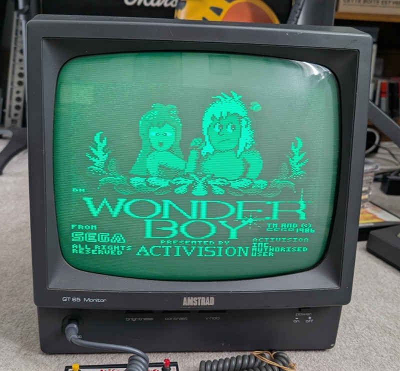 AMSTRAD GREEN SCREEN MONITOR GT65 for CPC COMPUTERS - TESTED
