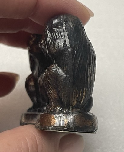 Konvolut 3 Weise Affen Figuren Sehen Hören Sprechen Nicht Böses Messing/Metall Vintage Deko - Bild 10 von 17