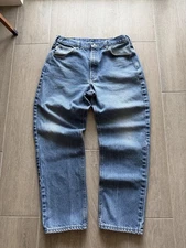 Carhartt FRB160 DNM FR Flame Resistant CAT 3 Work Jeans 36x32 Blue Relaxed Fit