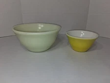 McKee Vintage Mixing Bowls Milk Glass 2 Bowls