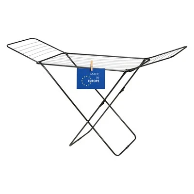 Flügel Wäsche Ständer schwarz 18m - 180 x 55 cm - Stand Trocken Gestell klappbar - Bild 1 von 4