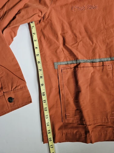 C'est Bon Work Jacket Burnt Orange Zip Up Men's SZ XL Urban Mod Work Chore Nwt  image 8