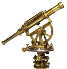 Antique Theodolite, 5" transit, brass, 19th Century, Elliott Brothers of London