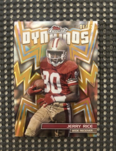 2024 Topps Finest Jerry Rice Dynamos Gold Refractor /50