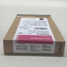 NEW GENUINE EPSON T6033 VIVID MAGENTA 220ml INK STYLUS 7880 9880 T603300 2021
