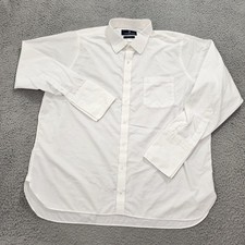 Turnbull  Asser Bespoke Shirt Men White 23.5" Neckline French Cuff Cotton Dress