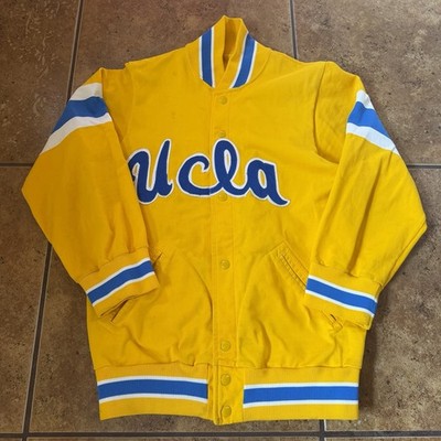 1970's UCLA Bruins Basketball Warm Up Jacket Sand Knit Sz 38 RARE NCAA