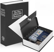 Caja fuerte con compartimento secreto, portátil, multiusos, para guardar dinero