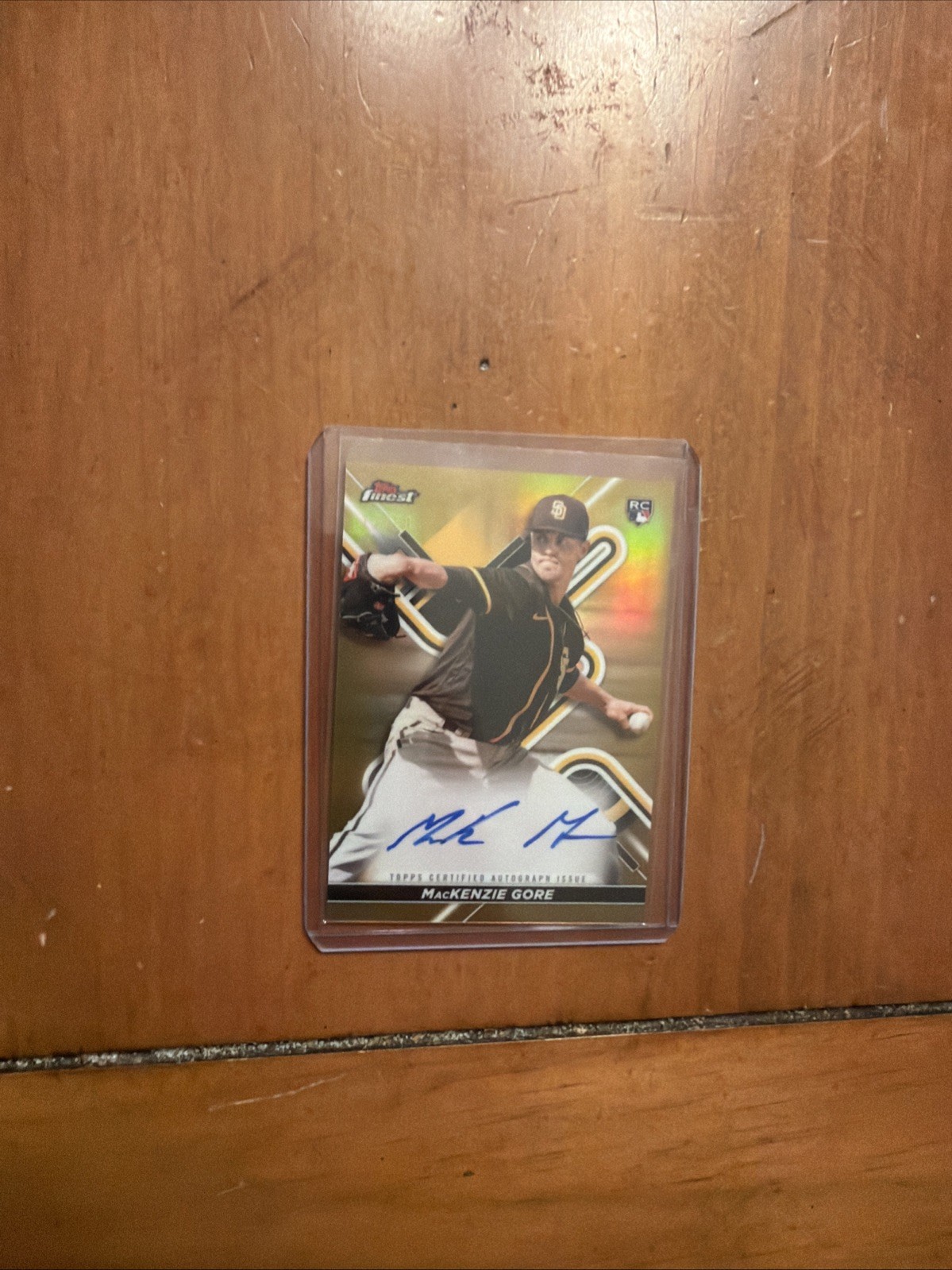 2022 Topps Finest Mackenzie Gore Rookie Autograph Gold /50