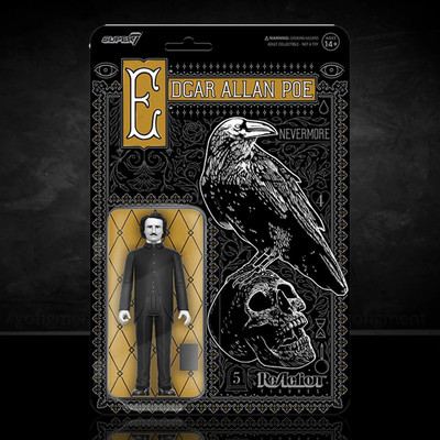 Edgar Allen Poe Grayscale 3 3/4-Inch ReAction Figure