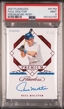 1x 2021 Panini Flawless Paul Molitor Auto /10 - Ruby PSA 9 Brewers / Jays /Twins