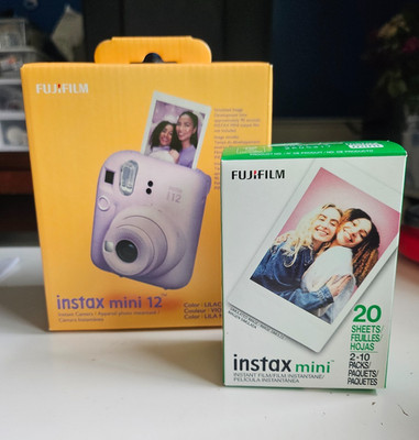 NEW  instax mini 12 Instant Film Camera with Fujifilm  - Lilac Purple NIB