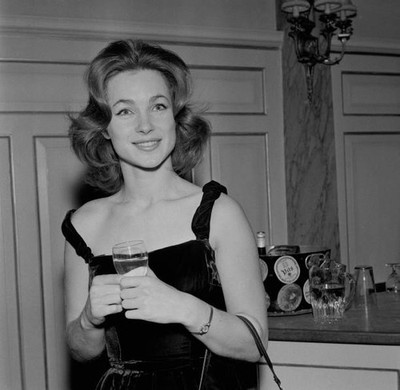 British actress Shirley Anne Field at a party on April 20th 1961 Old Photo