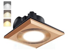 Rose Gold Bathroom Exhaust Fan W/ 3CCT LED Light 110 CFM Quiet Ceiling Mount