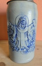 Bierkrug Masskrug München Münchner Kindl Zinndeckel 1l gratis Versand Deutschlan