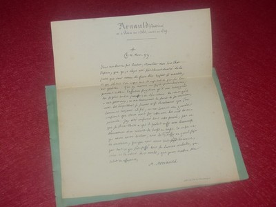 [COLLECTION ADOLPHE THIERS] FAC SIMILE AUTOGRAPH A. ARNAULD / Ed. 1830 (Litho)