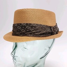 Vintage 1950s Milan Straw Fedora Hat Cooper's 7-1/8 Mens Cap Italian