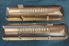 1964 1963 Ford Galaxie Thunderbird 390 Lh Rh Gold Painted Fe Valve Covers 1964 1963 Ford Galaxie Thunderbird 390 Lh Rh Gold Painted Fe Valve Covers