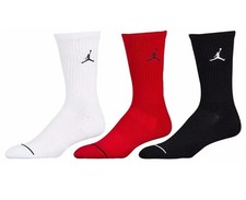 NEW Size M 6-8 Nike Air Jordan Everyday Max 3 Pack Crew Socks Dri Fit SX5545 011