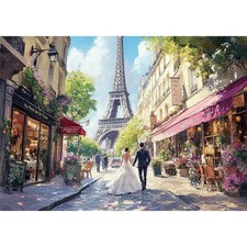 500 Piece Romantic European Street Jigsaw Puz...