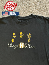 Vintage Boyz II Men World Tour 2005 Concert T-Shirt Black SX352