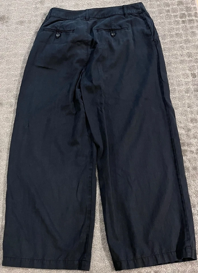 Madewell The Harlow Wide-Leg Black Pants Womens 6P Petite - Image 4 of 4